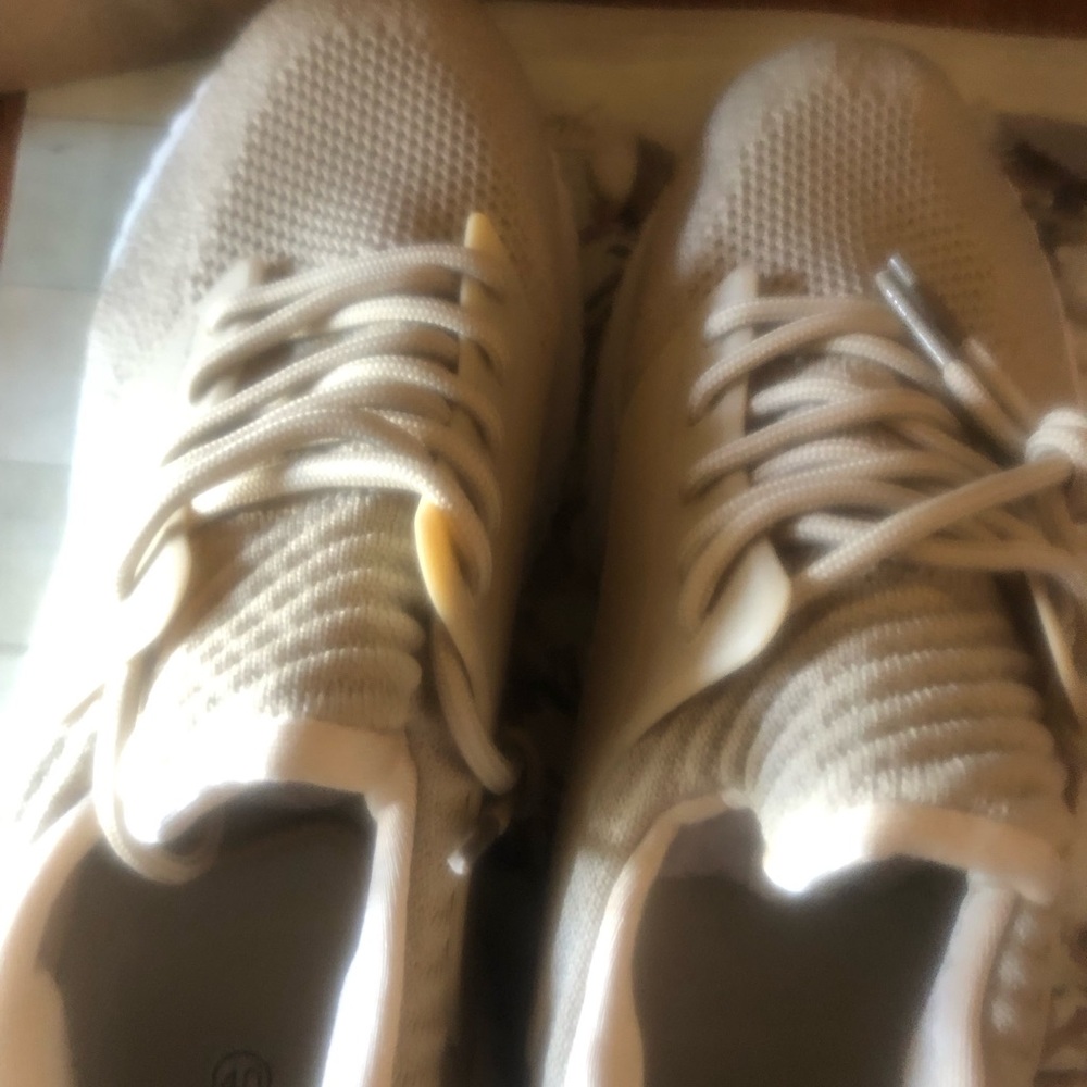 Beige Knit Sneakers